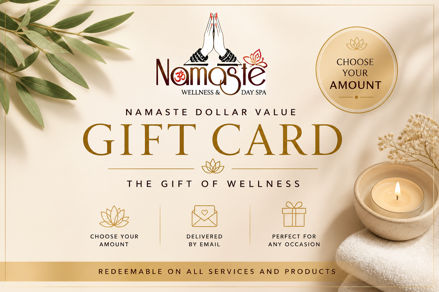 Namaste Gift Card (Choose your amount)