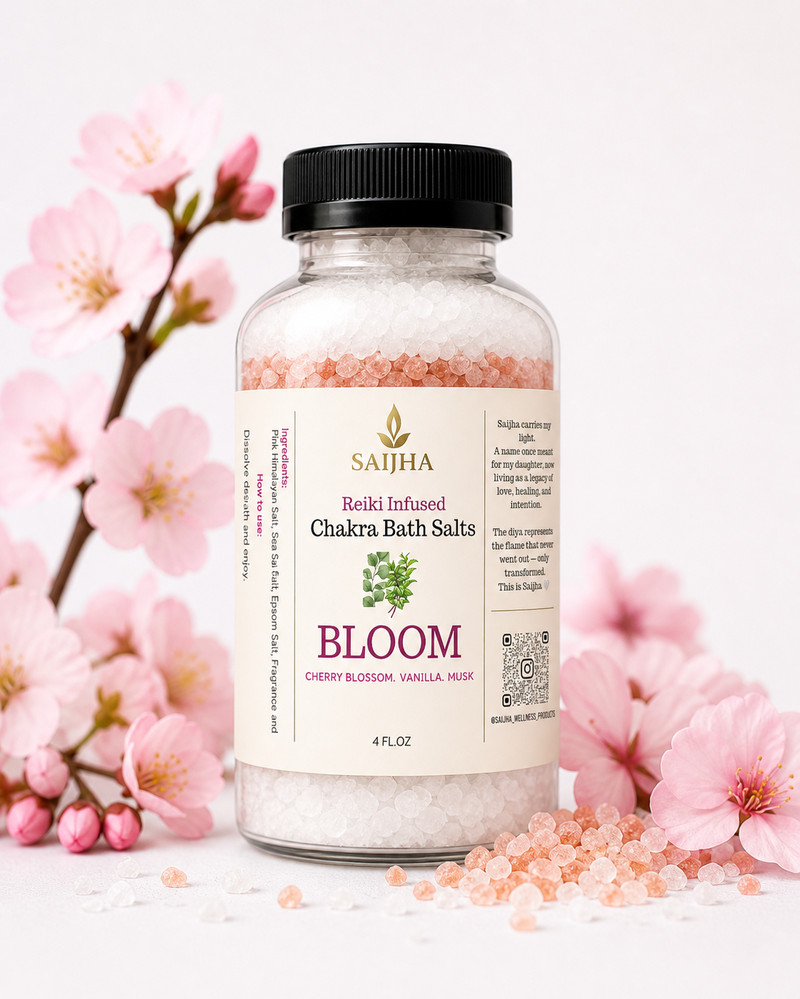 Saijha Bloom - Reiki Infused Chakra Bath Salts