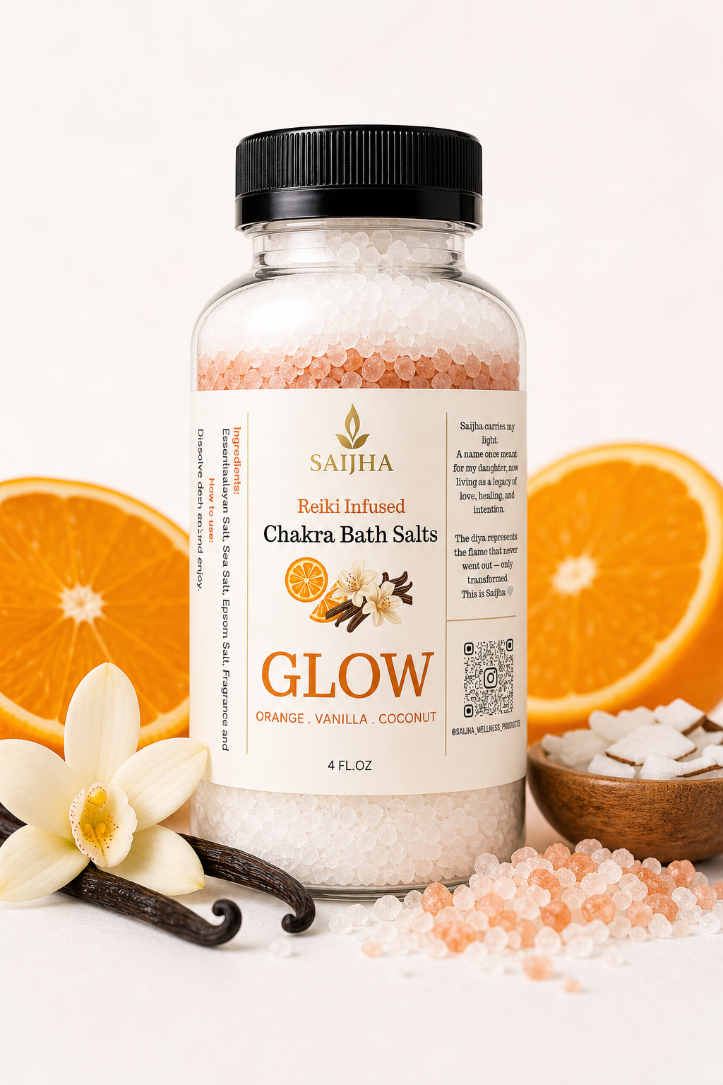 Saijha Glow - Reiki Infused Chakra Bath Salts