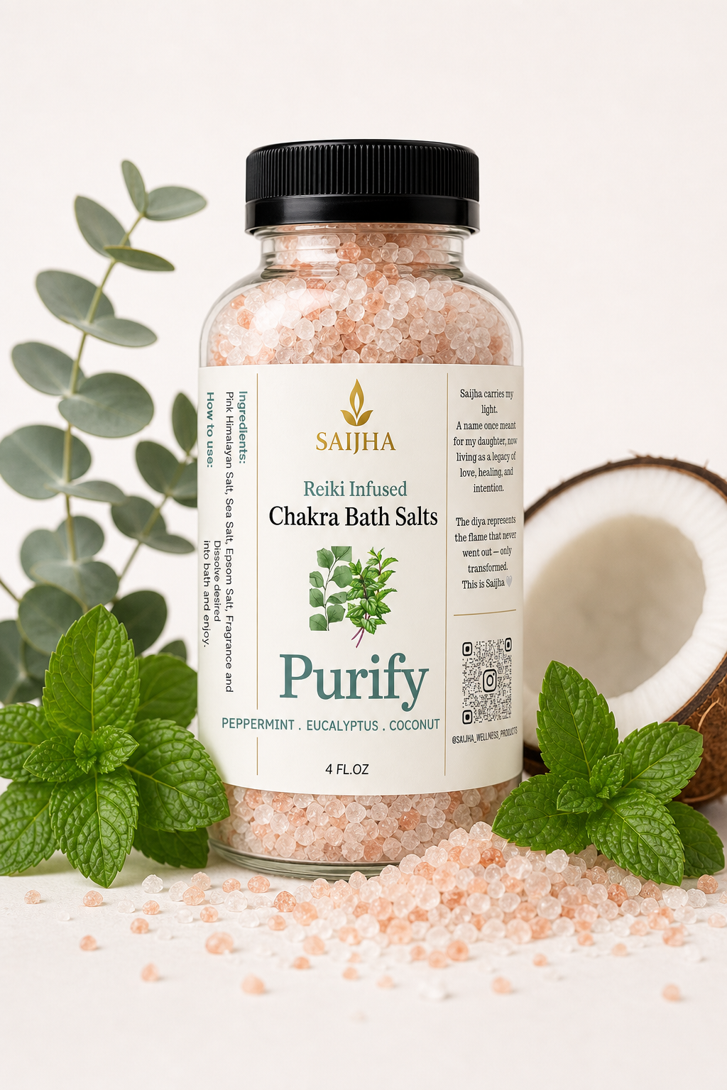 Saijha Purify - Reiki Infused Chakra Bath Salts