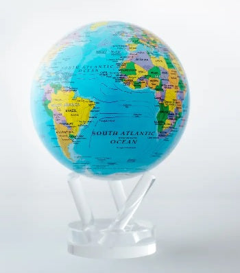 Blue Political Map World Globe (CURRENTLY ON SALE)